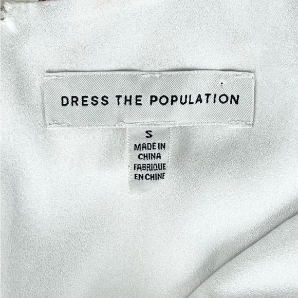 DRESS THE POPULATION Briella Zebra Print Mini Dress Cocktail Party Jungle Safari - Picture 13 of 15